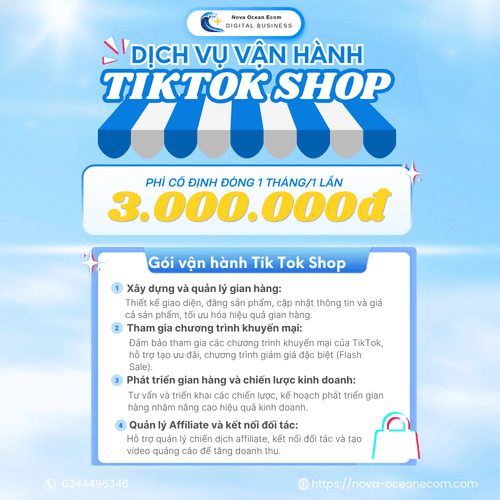 Tạo, quản lý vận hành và tối ưu gian hàng TikTok Shop