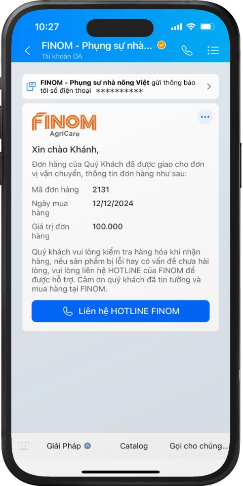 Xác nhận đơn hàng - Mẫu 2